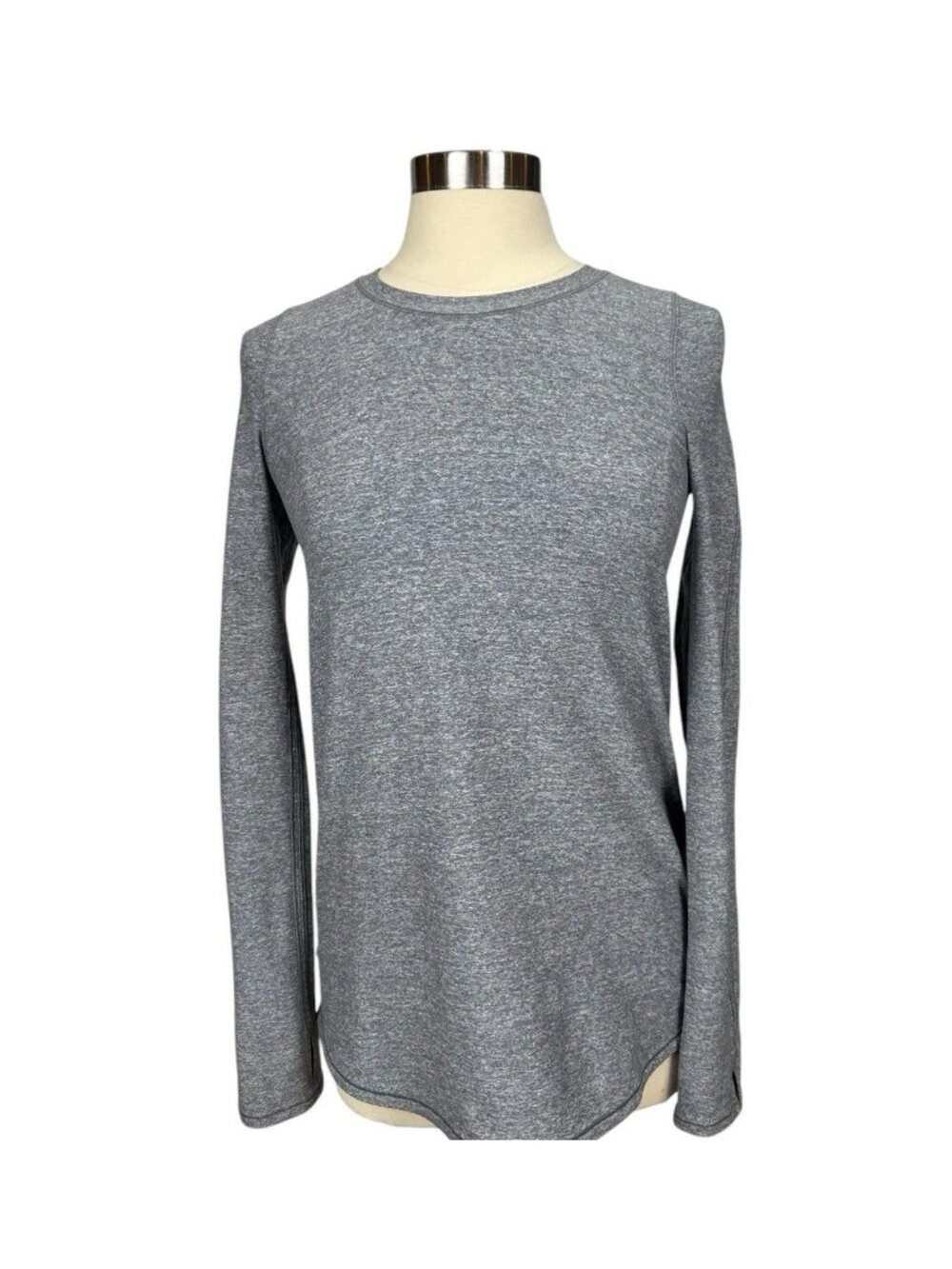 Lululemon Tuck & Flow Long Sleeve Top Gray Heather Minimalist Women’s Small